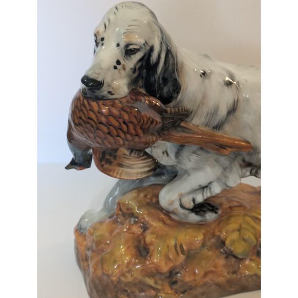 Large VTG Royal Doulton Bone China Figurine English Setter With Pheasant HN252 - Picture 4 of 8